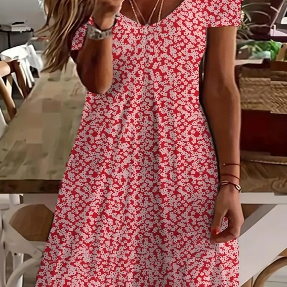 2x Floral Red Dress BNWOT